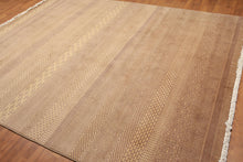 8' x 10' Hand Knotted Contemporary 100% Wool Pile Area Rug Tan - Oriental Rug Of Houston