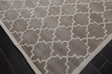 9' x 12' Handmade 100% Wool Oriental Area rug Contemporary Taupe - Oriental Rug Of Houston