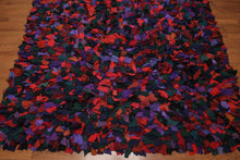 6x9 Black Burgundy Handmade 100% Wool Boho Modern Oriental Area Rug - Oriental Rug Of Houston