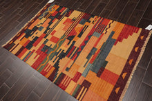 4' x 6'3" Hand Woven Wool Turkish Kilim Flatweave Area Rug Contemporary