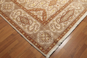 Handmade Hand knotted Traditional Oriental Area rug wool New Beige 9' x 12' - Oriental Rug Of Houston