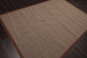 6' x 9' Machine Made 100% Wool Area Rug Contemporary Grey, Brown - Oriental Rug Of Houston