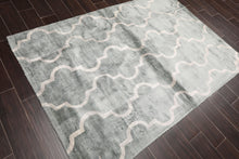 4' 6''x6' 6'' Oriental Area Rug Hand Tufted Viscose 100% Contemporary - Oriental Rug Of Houston