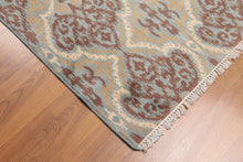 6' x 9' Hand Knotted IKAT Design 100% Wool Area rug Aqua