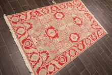 4' x 6' Hand Knotted Wool Reversible Area Rug Traditional Tan