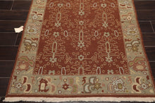 3'10" x 5'10" Hand Knotted Wool Reversible Panel Area Rug Brown - Oriental Rug Of Houston